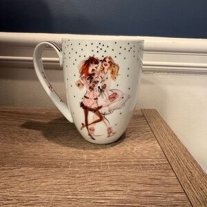 Henri Bendel White Mug with Fashion Illustration